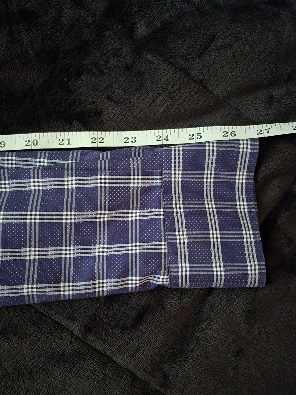 Bugatchi Shaped Comfort Stretch Purple Plaid Button Down Shirt Men's L Cotton - Picture 7 of 9